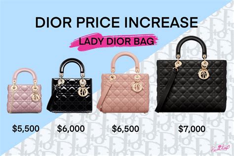 christian dior handbag price increase.